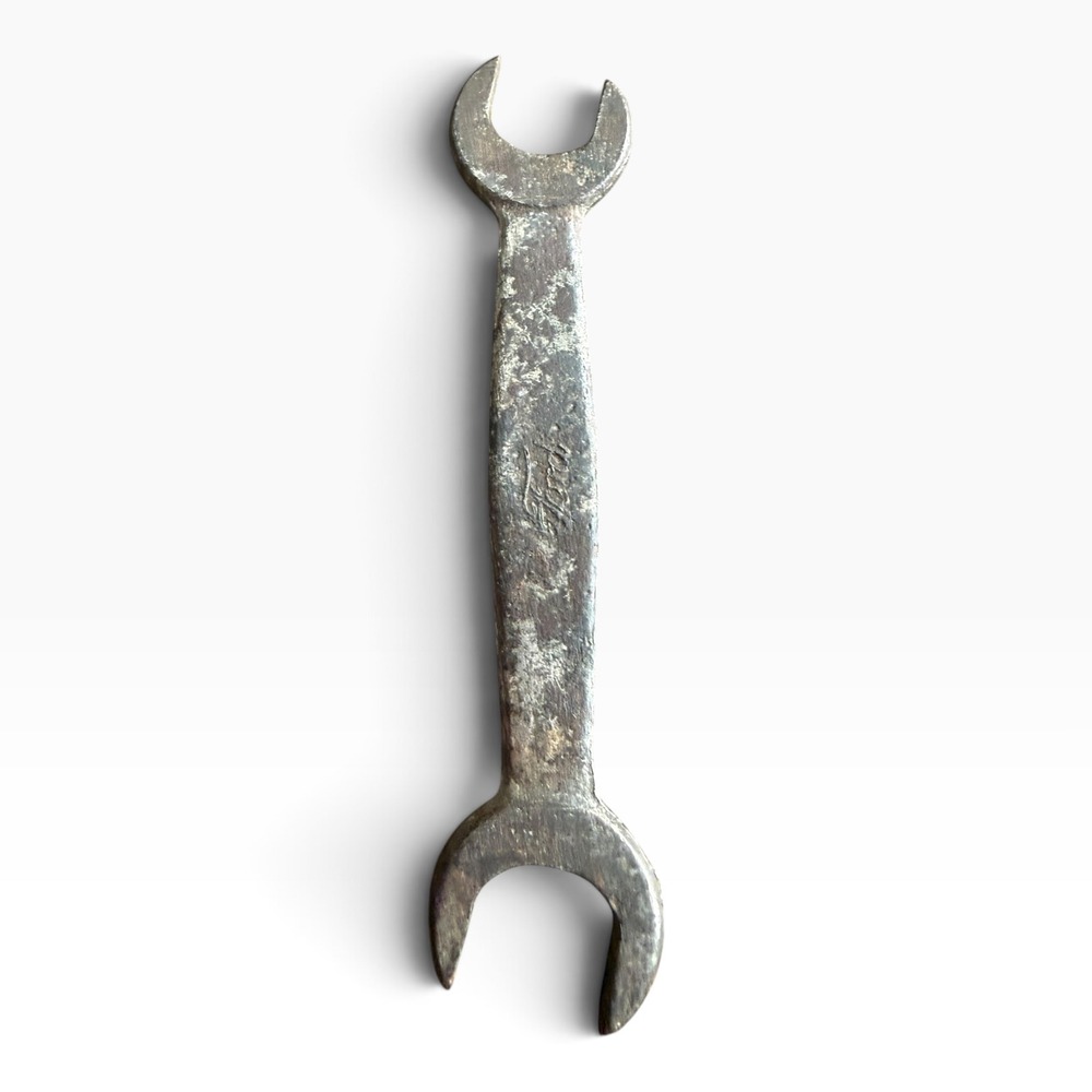 Antique Ford Script Double Open End Wrench Vintage Automotive Tool Patina 5.25in